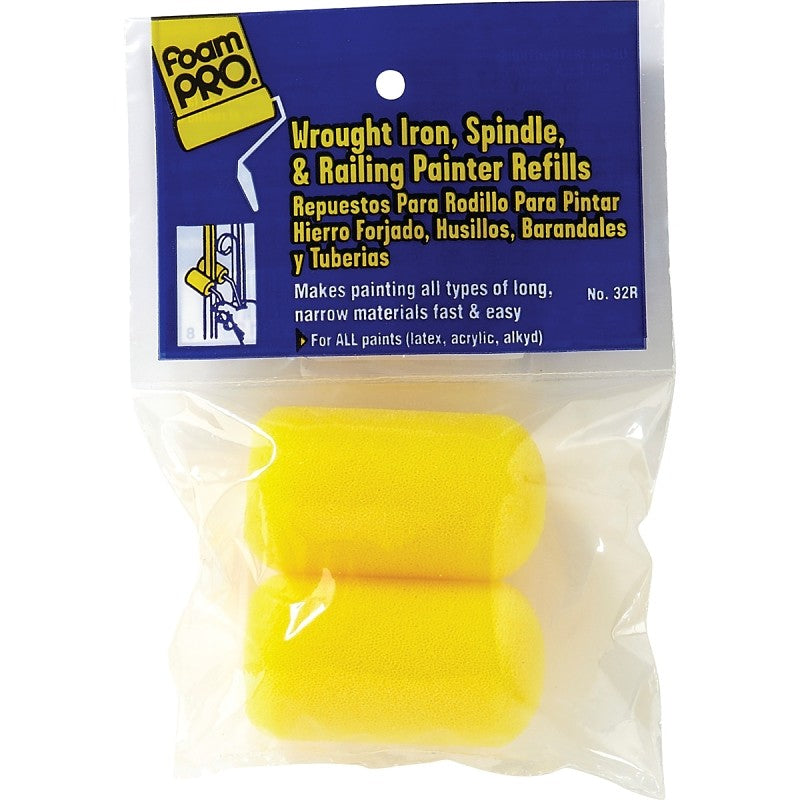 Foampro 32R Painter Refill, 1/4 in Thick Nap, 2-1/2 in L, Foam Cover