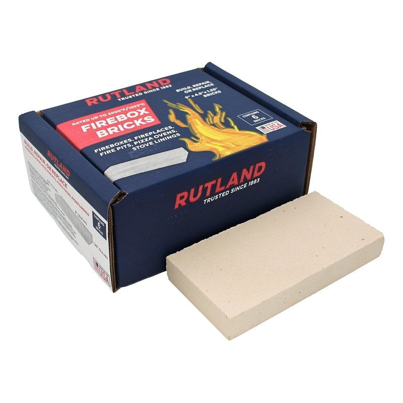 Rutland 603-1 Fire Brick, 9 in L, 4-1/2 in W