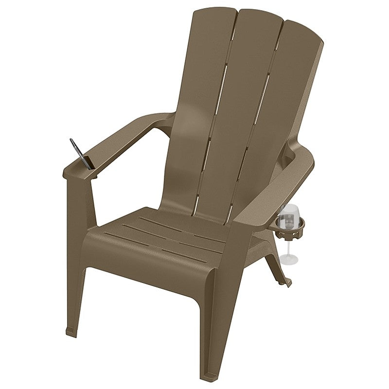 Gracious Living Contour Adirondack 11800-20 Adirondack Chair, Resin Seat, Resin Frame, Woodland Brown Frame