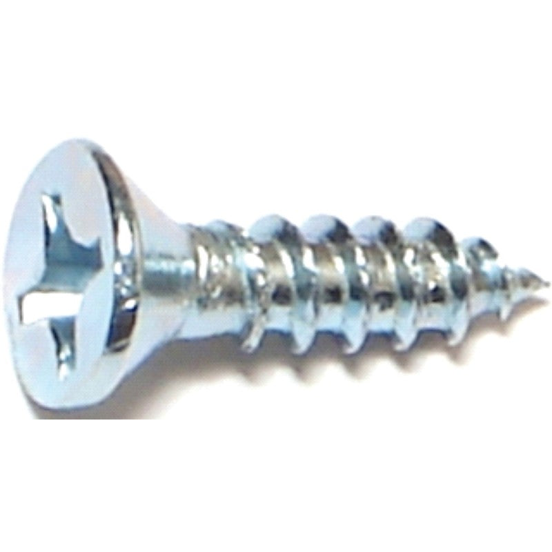 Midwest Fastener 02576 Screw, #10-13 Thread, 3/4 in L, Coarse Thread, Flat Head, Phillips Drive, Steel, Zinc, 100 PK