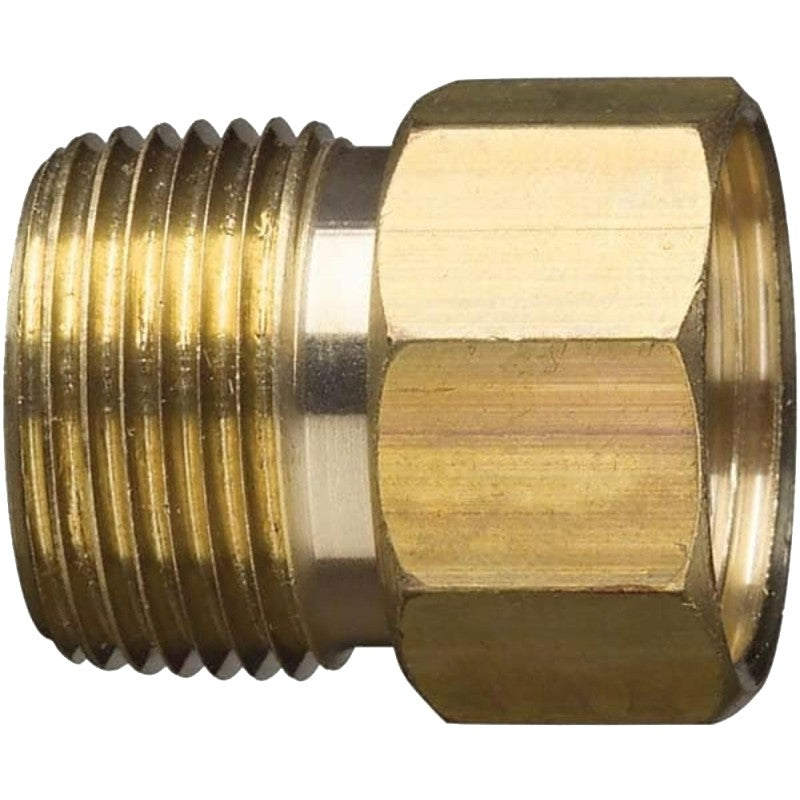 Gilmour 800774-1001 Hose Adapter, 3/4 x 3/4 in, MNPT x FNH, Brass, For: Garden Hose