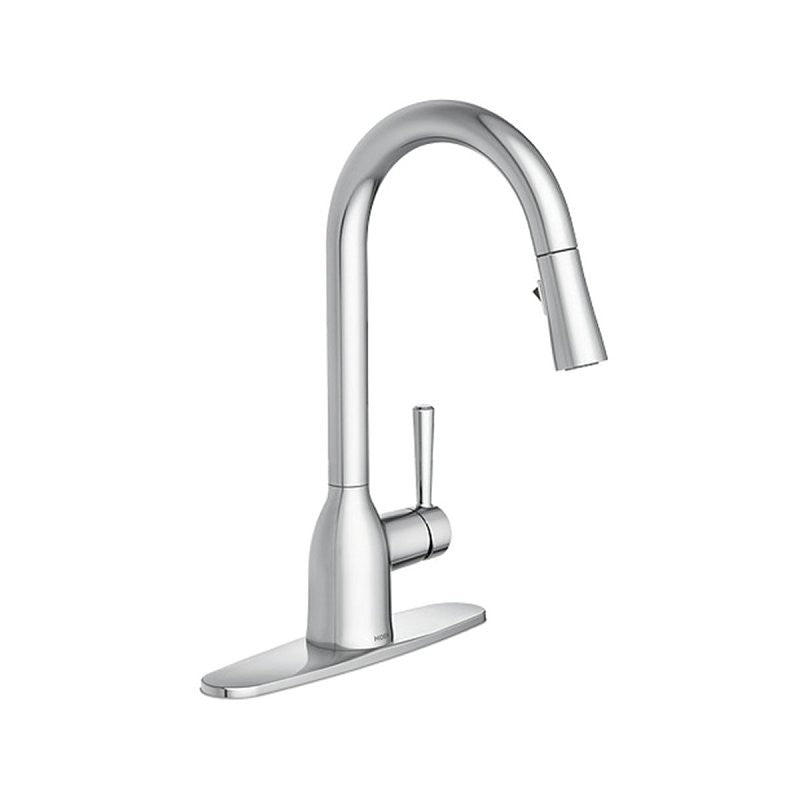 Moen Adler Series 87233 Pull-Down Kitchen Faucet, 1.5 gpm, 1-Handle, 1-Faucet Hole, Metal, Chrome Plated