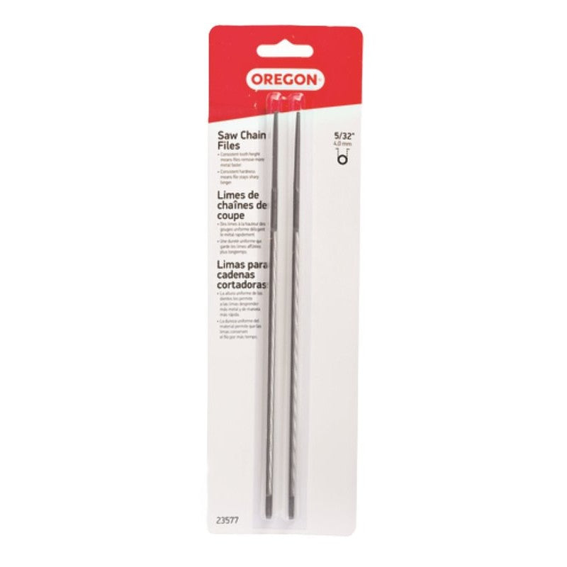 Oregon 23577 Chainsaw File, Double Cut, 5/32 in Dia Dimensions, Round, Steel, 2/PK