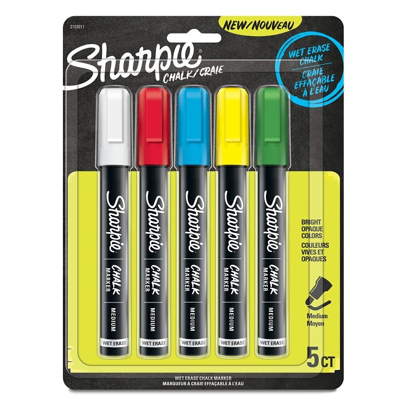Sharpie 2103011 Chalk Marker, Medium Lead/Tip, Assorted Lead/Tip