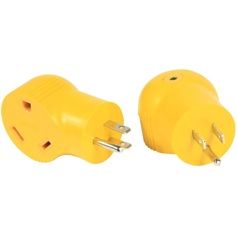 Camco USA 55325 Adapter, 30 A Female, 15 A Male, 125 V, Male, Female, For: Recreational Vehicles