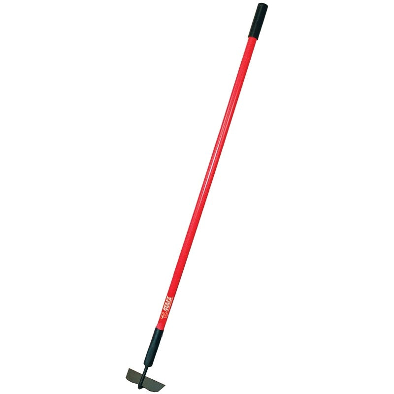 BULLY Tools 92353 Garden Hoe, 6-1/2 in W Blade, 4-3/4 in L Blade, Steel Blade, Extra Thick Blade, Fiberglass Handle