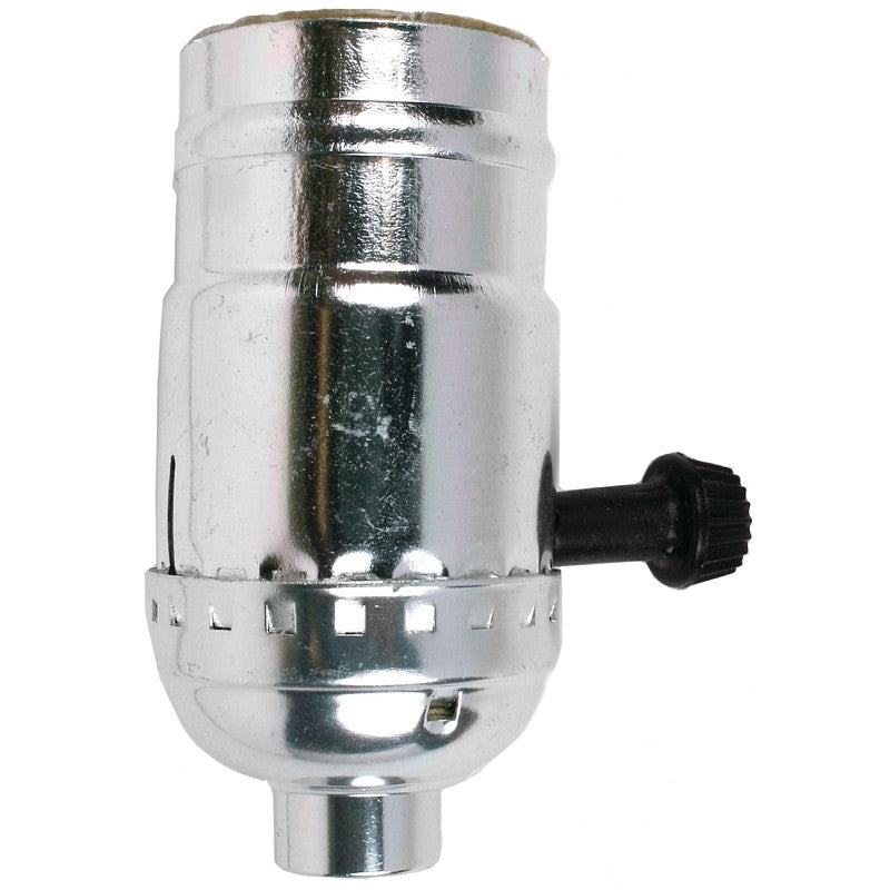Jandorf 60403 Turn Knob Lamp Socket, 250 V, 250 W, Nickel Housing Material