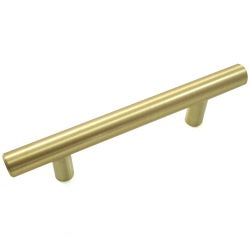 Laurey Melrose Series 87104 Cabinet Pull, 1.26 in Projection, Steel, Brass/Satin, 1/PK
