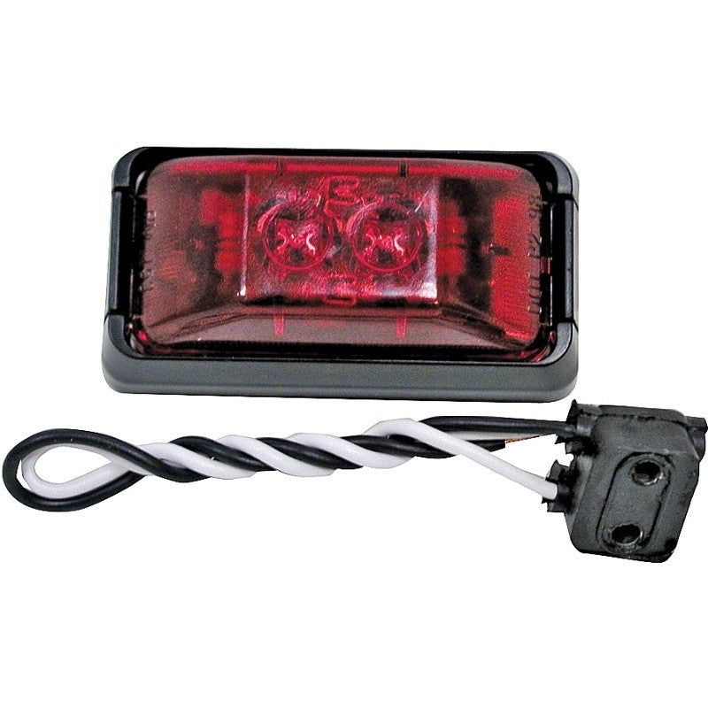 PM V153KR Marker Light Kit, 12 V, LED Lamp, Red Lens, Bracket Mounting