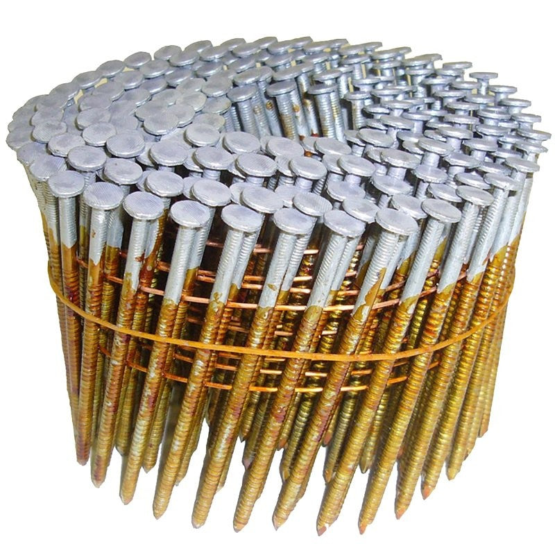 Metabo HPT 12707HHPT Siding Nail, 10D, 3 in L, Steel, Hot-Dipped Galvanized, Full Round Head, Ring Shank