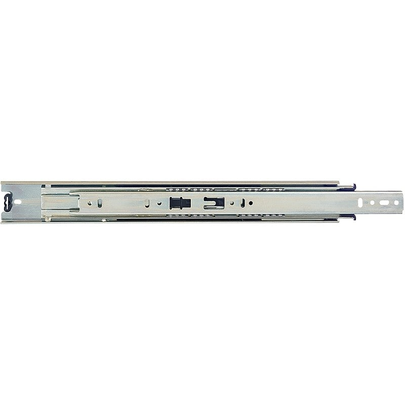 KV True-Trac TT100P 450 Drawer Slide, 100 lb, 450 mm L Rail, 12.7 mm W Rail, Zinc