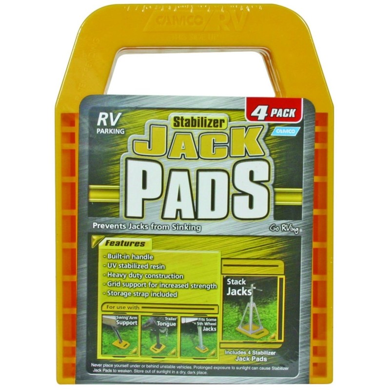 Camco USA 44595 Stabilizer Jack Pad, Resin, Yellow