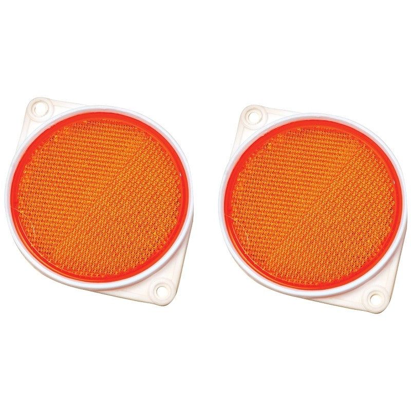 Hy-Ko CDRF-3A Carded Reflector, 9.63 in L Post, Amber Reflector