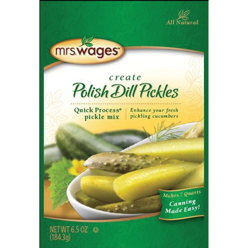Mrs. Wages W623-J7425 Polish Dill Pickle Mix, 6.5 oz Pouch (Pack of 12)