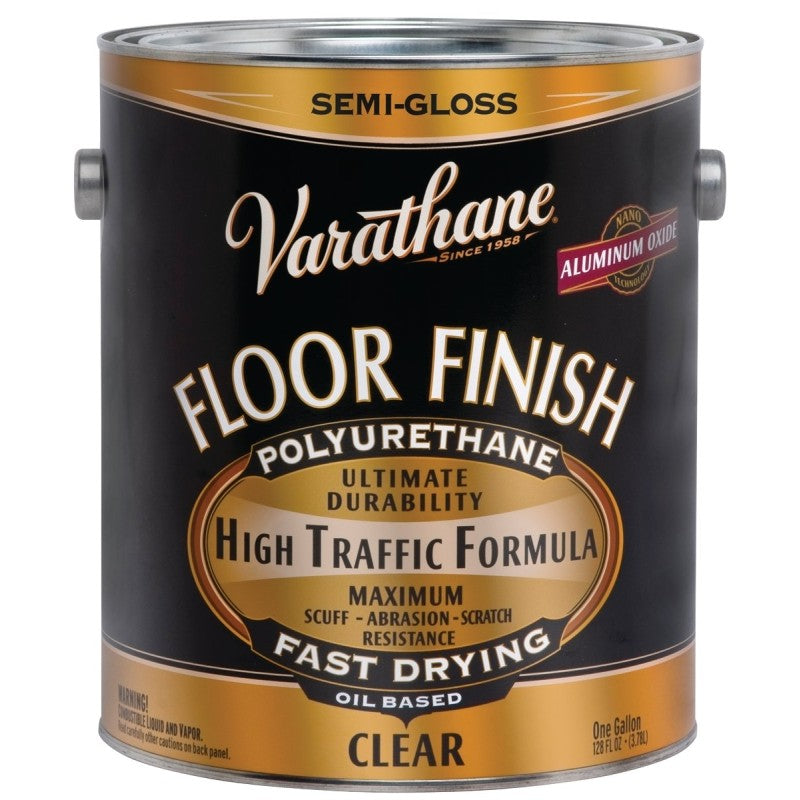 Varathane 130131 Floor Finish Paint, Semi-Gloss, Liquid, Crystal Clear, 1 gal, Can (Pack of 2)