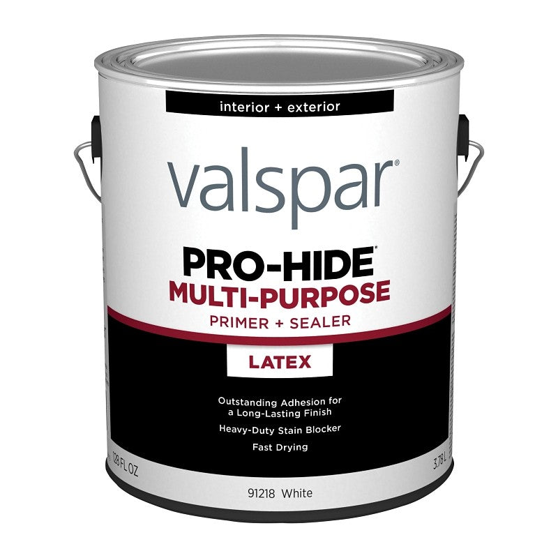 Valspar Pro-Hide 028.0091218.007 Multi-Purpose Primer, White, 1 gal, Metal Pail (Pack of 4)