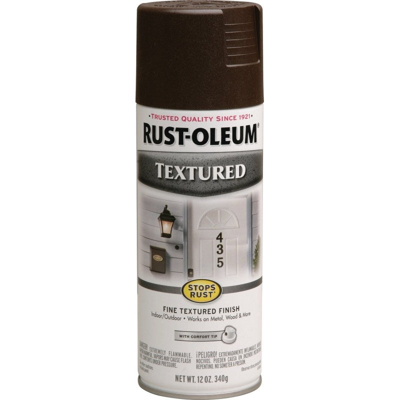 Rust-Oleum 241255 Spray Paint Textures, Textured, Dark Brown, 12 oz, Can
