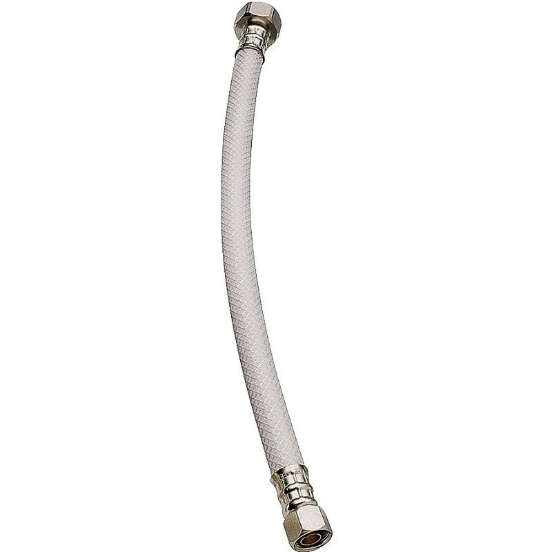Plumb Pak EZ Series PP23863 Sink Supply Tube, 36 in L, 3/8 in Inlet, Compression Inlet, 1/2 in Outlet, FIP Outlet