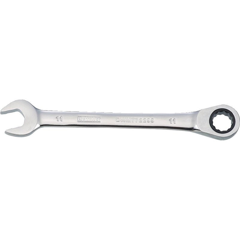 DEWALT DWMT72299OSP Combination Wrench, Metric, 11 mm Head, 5-25/32 in L, 12-Point, Chrome, Comfort-Grip Handle