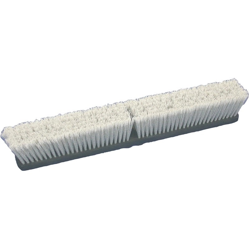 Birdwell 2025-12 Broom Head, Gray, Threaded, Polypropylene/Polystyrene Bristle