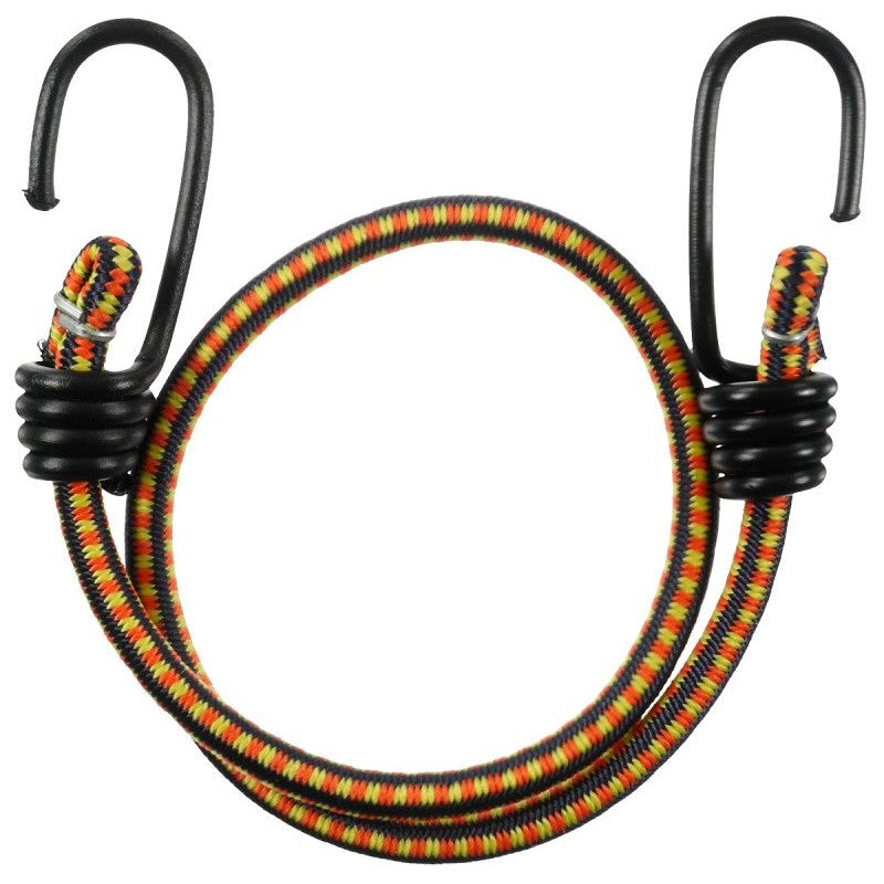 Keeper A06025Z Bungee Cord, 24 in L, Rubber, Orange/Yellow, Hook End