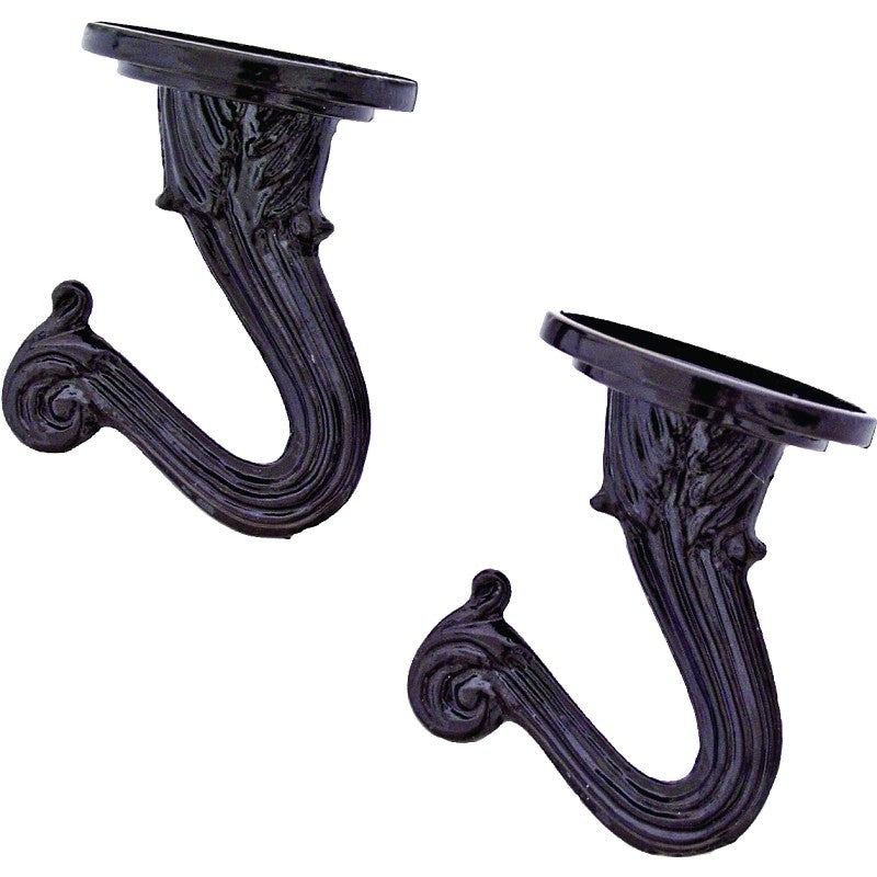 Landscapers Select GB0433L Ceiling Hook, 1.5 in L, 1 Dia in H, Steel, Black Coated Finish, Wall Mount Mounting