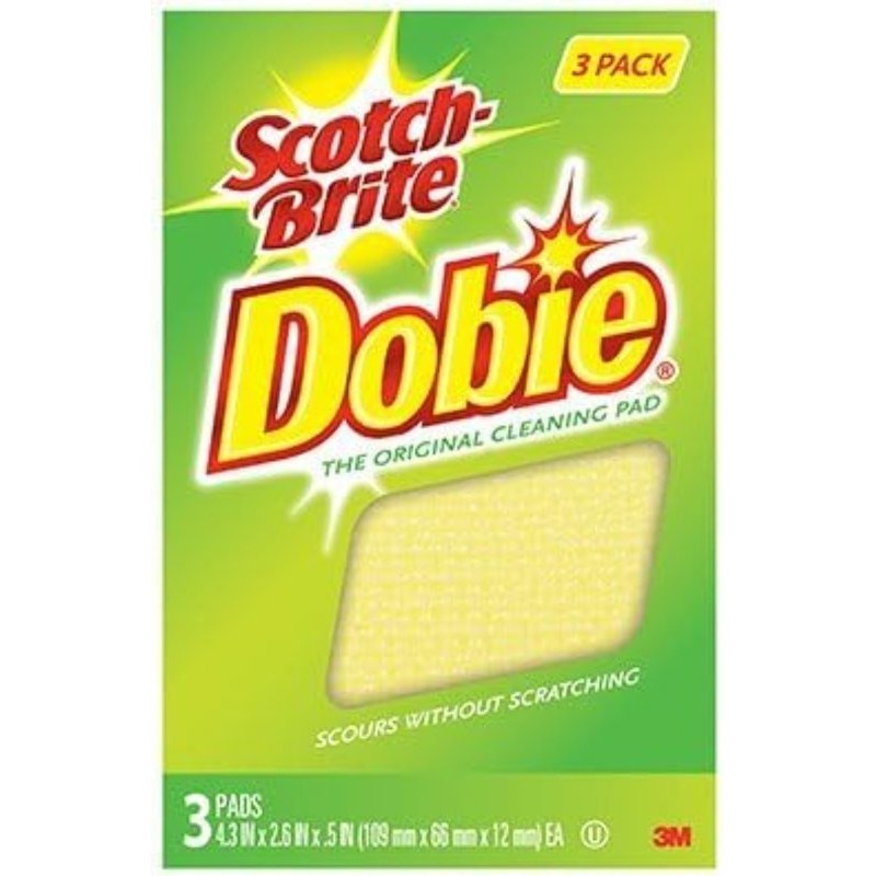 Scotch-Brite Dobie 723-2F Cleaning Pad, 4.3 in L, 2.6 in W