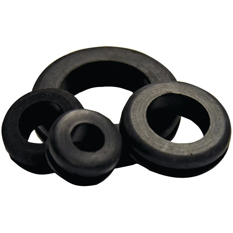 Gardner Bender GHG-1538 Hole Grommet, 3/8 in ID, Vinyl, Black