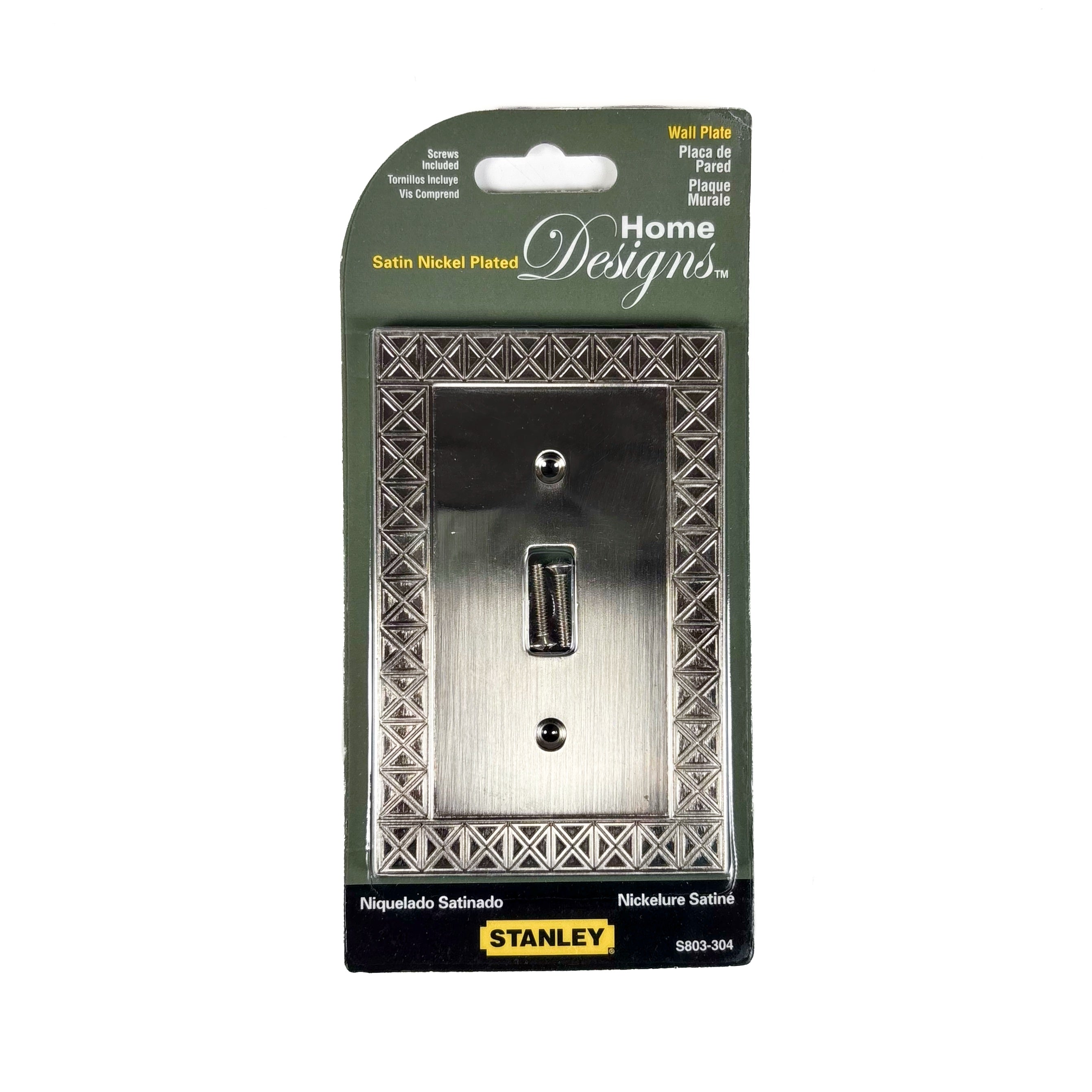 Pinnacle Single Switch Wall Plate Satin Nickel (POS)