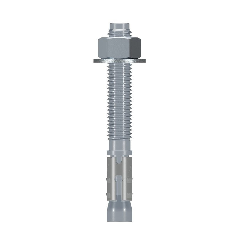 Simpson Strong-Tie Strong-Bolt 2 STB2-62500P1 Wedge Anchor, 5/8 in Dia, 5 in OAL, Carbon Steel, Zinc (Pack of 10)