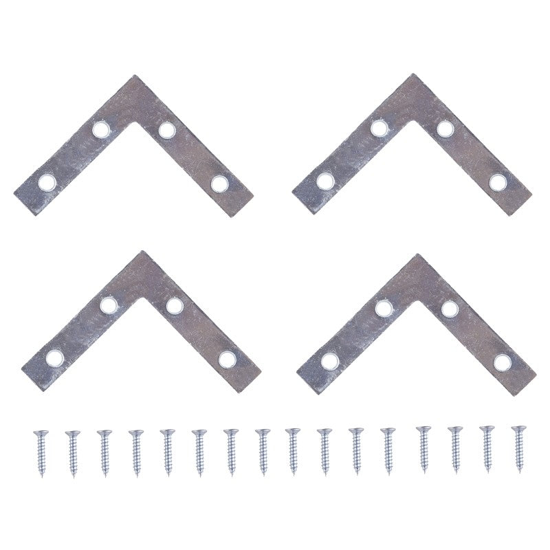 ProSource FC-Z025-C4PS Corner Brace, 2-1/2 in L, 2-1/2 in W, 1/2 in H, Steel, Zinc-Plated, 1.6 mm Thick Material