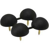 Round Tack In Bumper Black 3/4 Inch 4 Pack