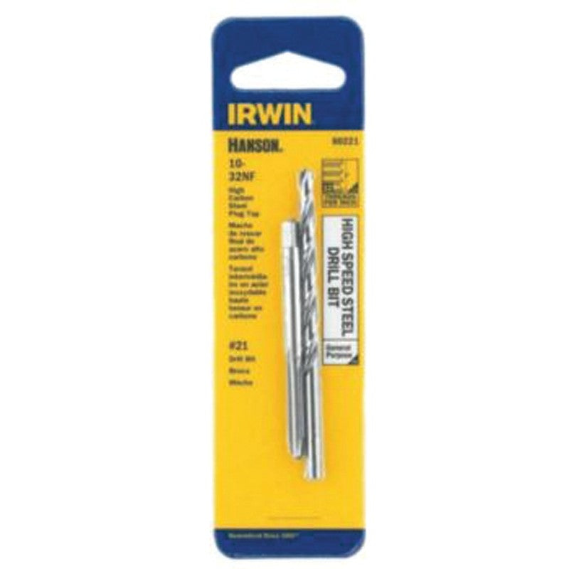 Irwin 80221 Tap and Drill Bit Set, HCS/HSS, #21 Drill Bit