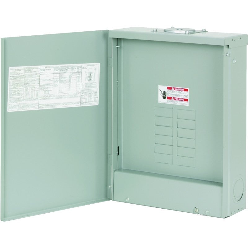 Eaton BRP12L200R Load Center, 200 A, 24-Pole, 12-Space, 24-Circuit, Plug-On Neutral, NEMA 3R Enclosure
