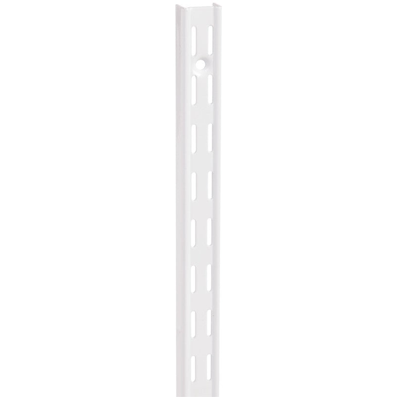 Knape & Vogt 82 WH 63 Series Shelf Standard, White, 450 lb, 14 ga Thick Material, 1-1/16 in W, 63 in H, Steel