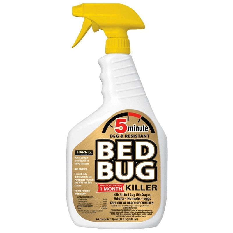 Harris GOLDBB-32 Bed Bug Killer, Liquid, Spray Application, 32 oz, White