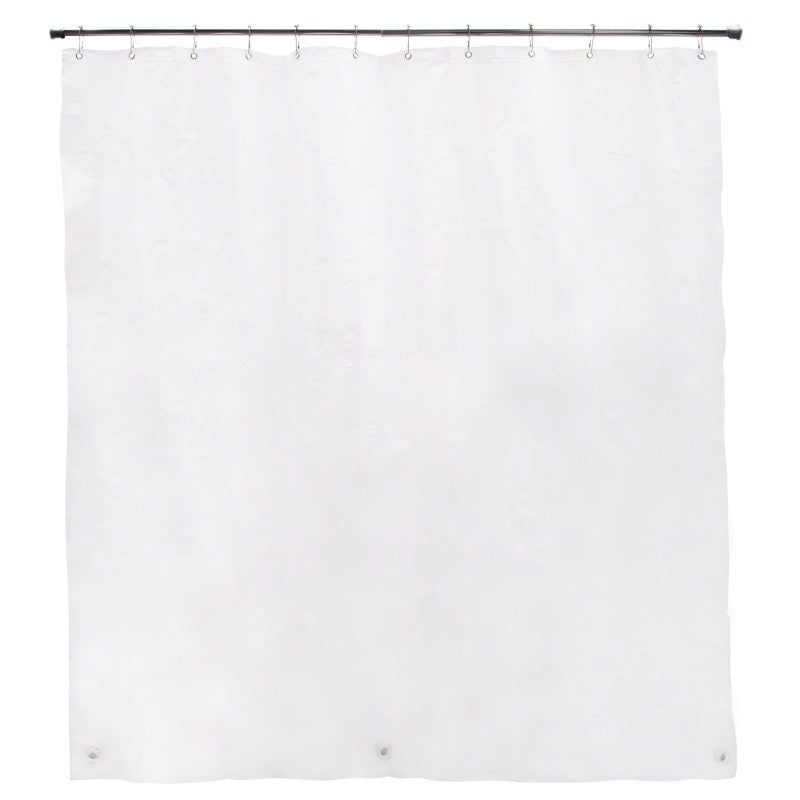 Kenney KN61440 Shower Liner, Mediumweight, 72 in L, 70 in W, PEVA, White