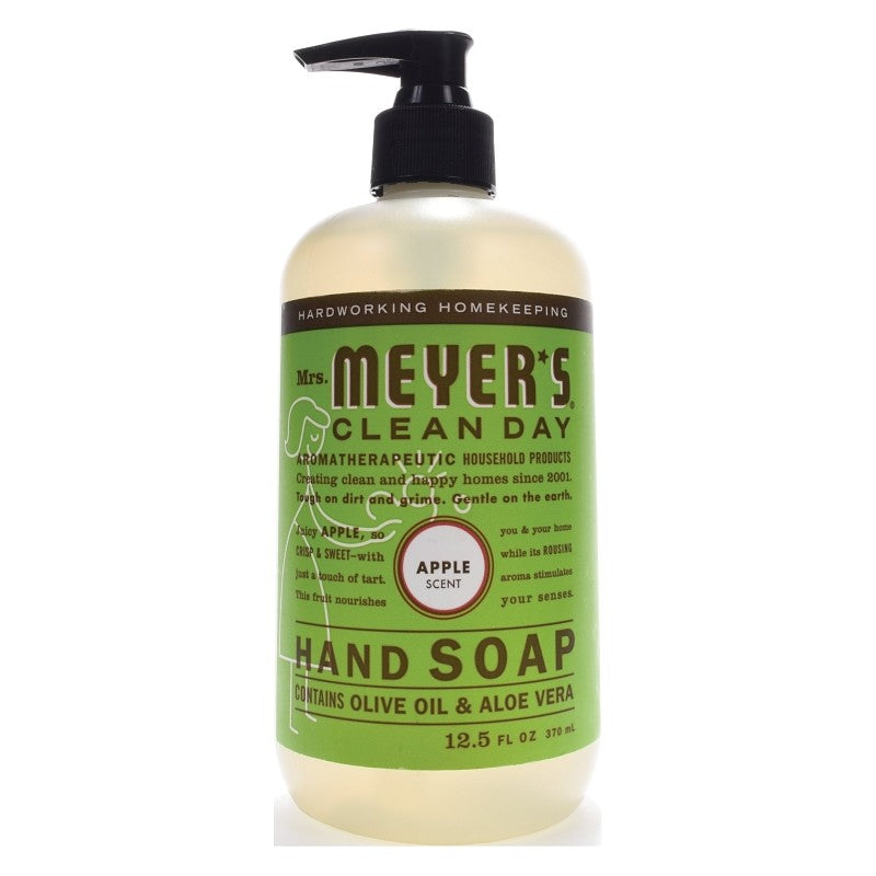 Mrs. Meyer's 17427 Hand Soap, Liquid, Colorless, Apple, 12.5 oz Bottle