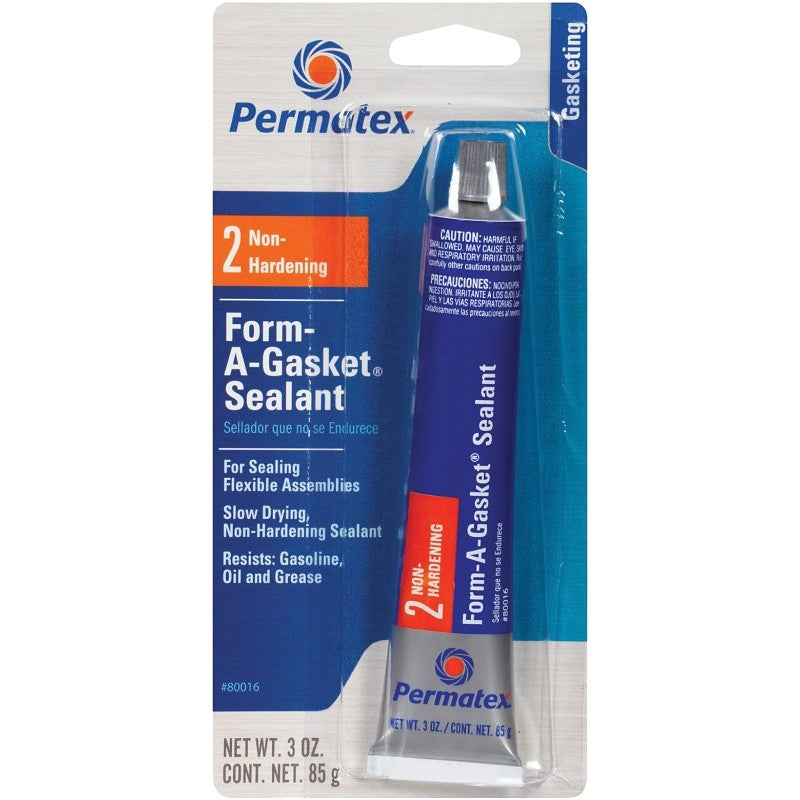 Permatex 80016 Sealant, Black, 3 oz Tube, Paste, Alcohol