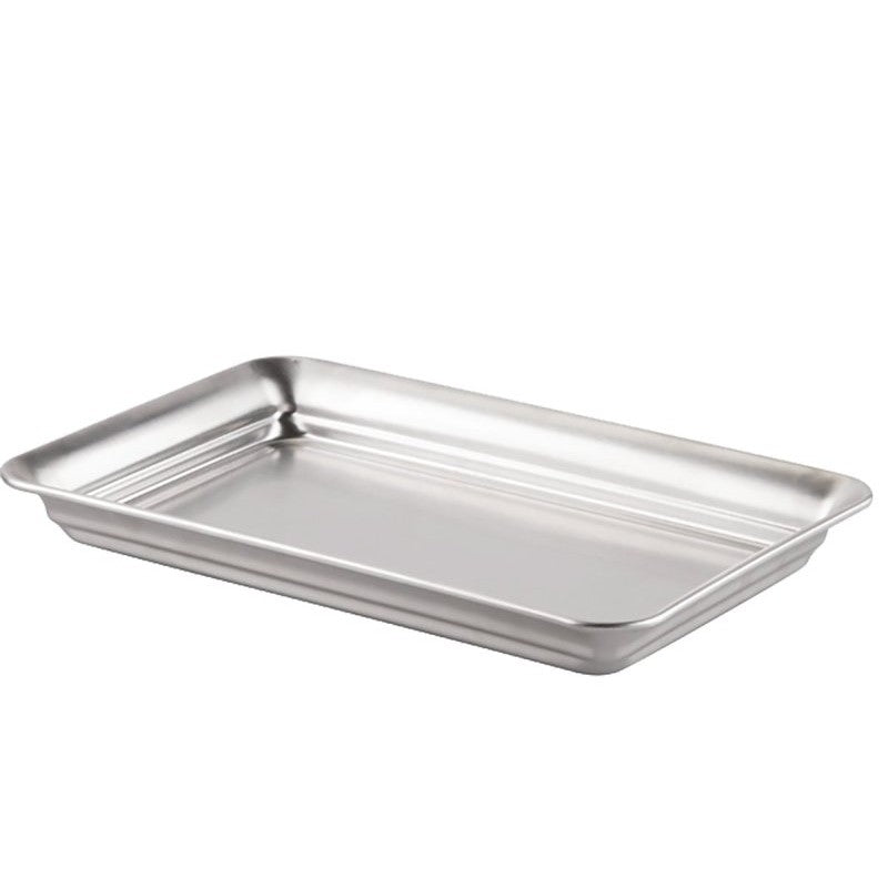 Interdesign 2870 Bathroom Tray, 9.7 in L, 6.3 in W, 1 in H, Stainless Steel, Silver (Pack of 6)