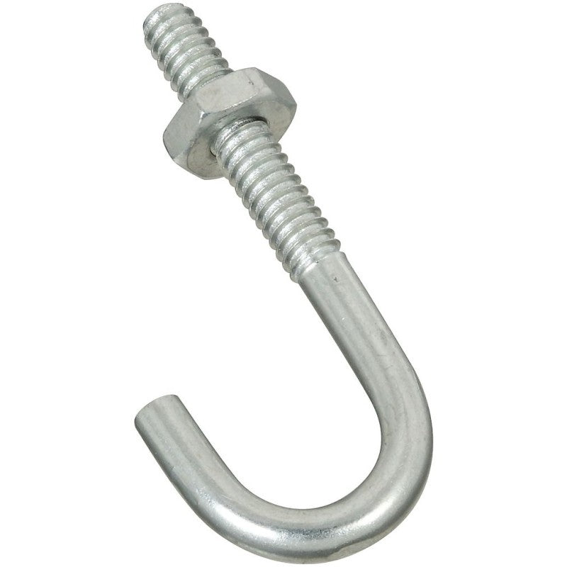 National Hardware 2195BC Series N232-868 J-Bolt, 3/16 in Thread, 0.96 in L Thread, 1-7/8 in L, 40 lb Working Load, Steel