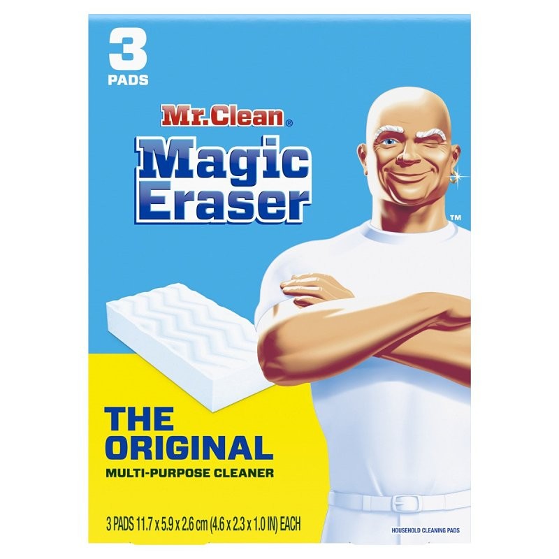 Mr Clean Magic Eraser 79008 Cleaning Pad, 4-3/4 in L, 2-1/2 in W, 1 in Thick, Durafoam, White