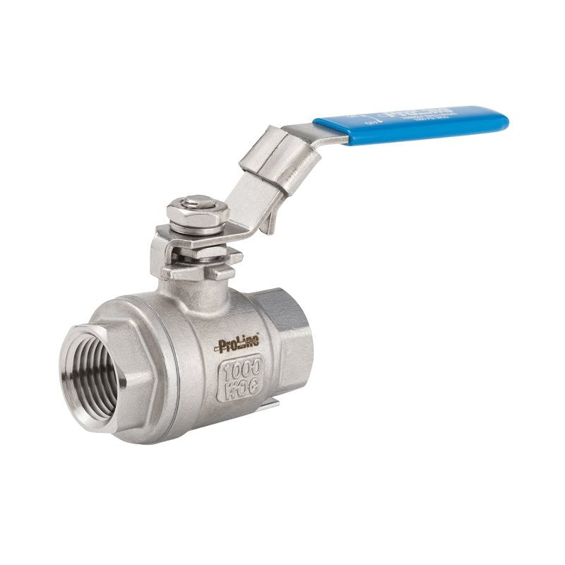 ProLine Series 7690SST Series 107-713SS Ball Valve, 1/2 in Connection, FIP, 1000 psi Pressure, Locking Handle Actuator