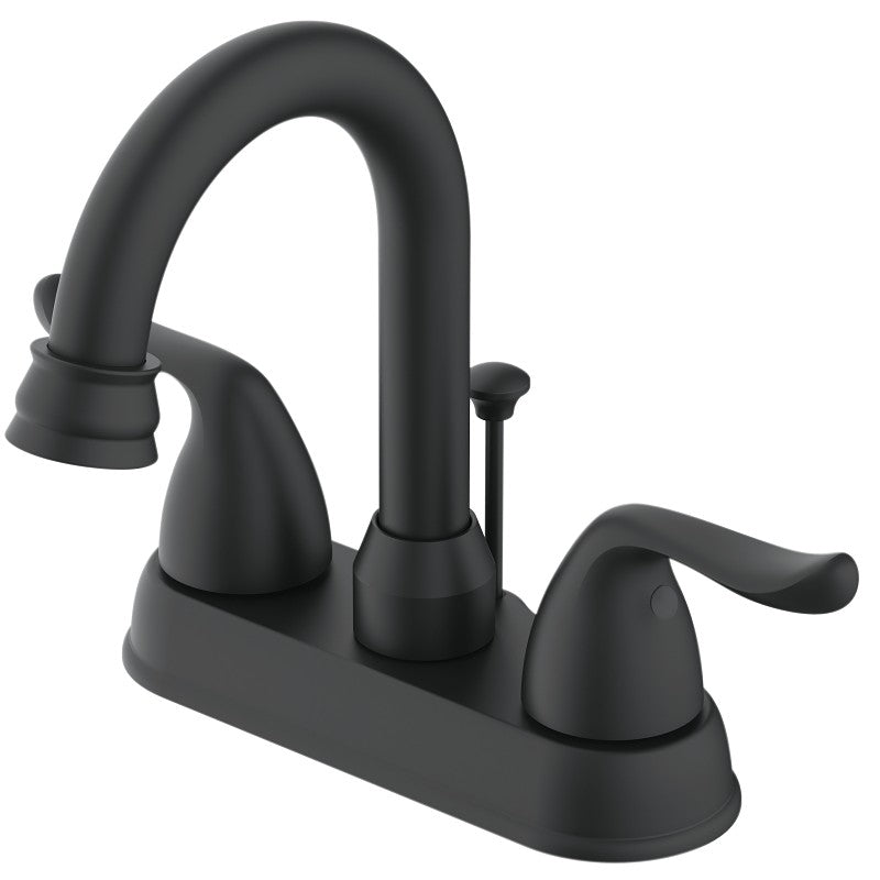 Boston Harbor F5111100BL-OBA1 Lavatory Faucet, 1.2 gpm, 2-Handle, 3-Faucet Hole, Metal/Plastic, Matte
