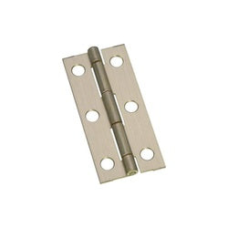 Narrow Craft And Hobby Hinges 2-1/2 By 1-1/8 Inch Antiqued Solid Brass 2 Pack