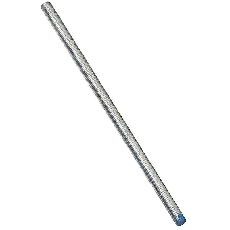 National Hardware N179-457 Threaded Rod, 1/2-13 Thread, 24 in L, A Grade, Steel, Zinc, UNC Thread