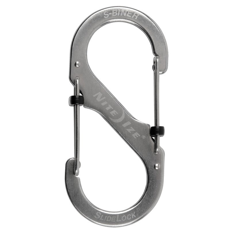 Nite Ize LSB4-11-R3 Key Carabiner, 1.6 in OAL, Stainless Steel, Stainless Steel