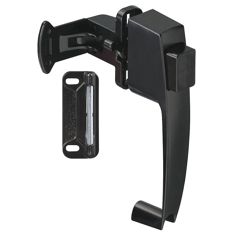 National Hardware V1316 Series N178-350 Pushbutton Latch, Black, 1-3/4 in Hole Spacing, Zinc, 5/8 to 2 in Thick Door
