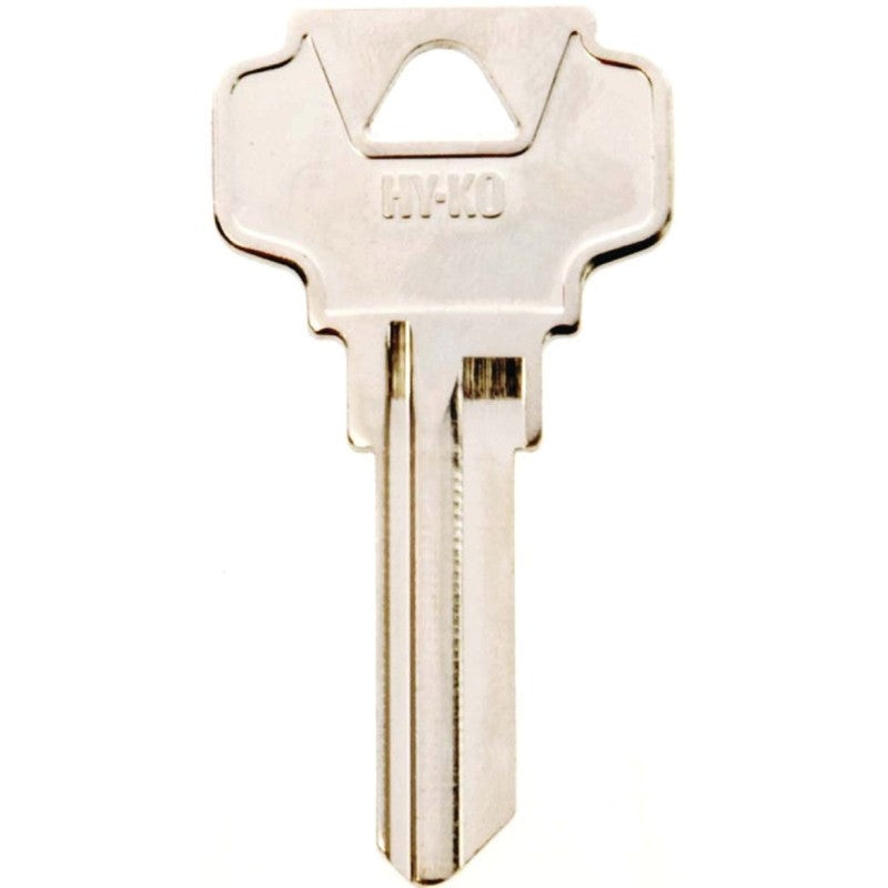 Hy-Ko 11010DE6 Key Blank, Brass, Nickel, For: Dexter Cabinet, House Locks and Padlocks, DE6 Key Number (Pack of 10)