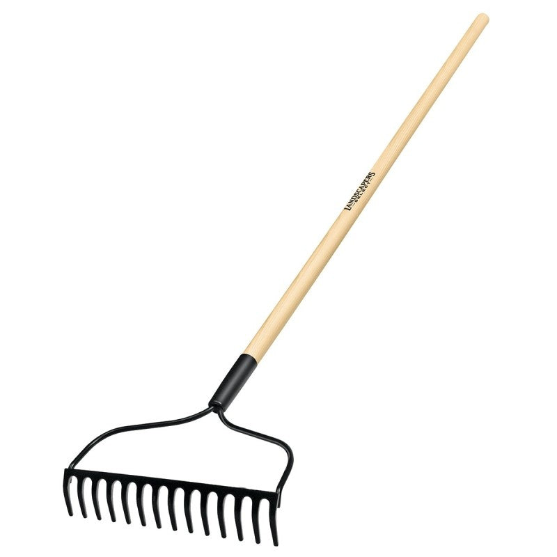 Landscapers Select 34584 R14AL Bow Rake, 13.5 in W Head, 14 -Tine, Steel Tine, 48 in L Handle (Pack of 6)
